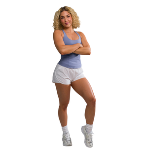 Camiseta Deportiva Ligera para Mujer, Estilo Racerback, Color Morado Iris, Elástica, para Yoga, Gimnasio, Entrenamiento, Ropa Deportiva de Alto Rendimiento - Product Image 3