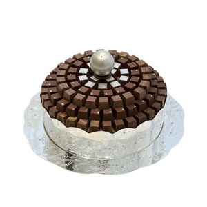 Tazón de chocolate de acero inoxidable de calidad superior, ecológico, con acabado plateado, para servir postres en fiestas o cualquier evento. - Product Image 3