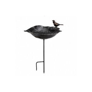 อ่างน้ำนกโลหะสำหรับสวน พร้อมฐานตั้งรูปกบ ตกแต่งภายนอก สไตล์ดั้งเดิม ลายสัตว์ ผิวขัดเงา - Product Image 5