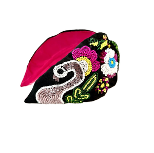 Diadema Bordada a Mano con Cuentas y Flores para Mujer, Venta al Por Mayor para Boutiques de Moda y Mercados Internacionales - Product Image 4