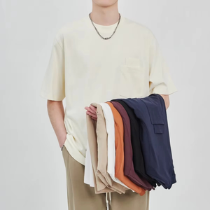 Camiseta de Manga Corta para Hombre, Cuello Redondo, 100% Algodón, Corte Regular, Color Sólido Informal, Tejido de Punto Jersey, Colores Personalizados Disponibles - Product Image 3