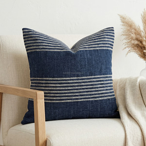 Elegant Woven Pillow Sham Customized 22X22 Decorative Cushion Cover Soft Durable Washable Zipper <b>Bed</b> Woven Pillowcase - Product Image 3