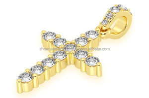 เครื่องประดับฮิปฮอปแฟชั่น SHRAMAN DIAMOND แบบสั่งทำได้สำหรับทั้งชายและหญิง เงินแท้ 925 ชุบทอง ประดับโมอิสซาไนต์ จี้รูปพระเยซูแบบคริสเตียน - Product Image 5