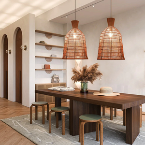 Meilleur fournisseur de lampes suspendues en bambou et rotin, luminaire tissé à la main pour la conception d'hôtels - Product Image 4