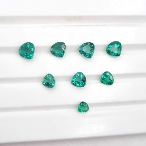 Natural Zambia Emerald Heart Faceted Cut Loose Gemstone Lot 3-6 MM IGI Certified for Handmade Jewelry Making - Product Image 5