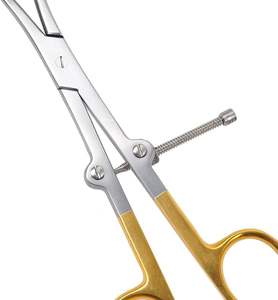 Pinzas de sujeción de placas con guía de perforación, pinzas óseas quirúrgicas de 5.5 pulgadas, ortopédicas, curvadas, de acero inoxidable quirúrgico - Product Image 5