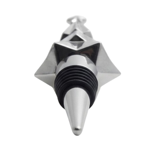 Bouchon de bouteille en métal plaqué argent en forme de sapin de Noël, accessoires pour boissons - Product Image 4