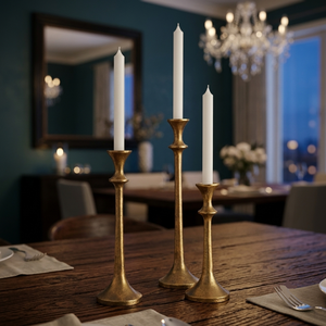 Candelabros Decorativos de Latón para Eventos, Bodas, Día de San Valentín - Centro de Mesa Sofisticado para Comedor, Hecho a Mano, Duradero - Product Image 2