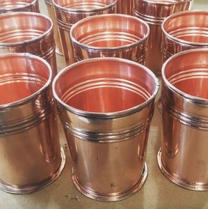 Vasos de cobre para beber, vasos metálicos premium para servir bebidas, para agua, jugo, cócteles, duraderos, reutilizables, para uso en la cocina. - Product Image 4