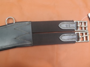Best Quality Custom Anatomic Overlay Girth Pure Leather Equestrian Horse Riding Equipment Covered Magnetic Durable <b>Snap</b> <b>Hook</b> - Product Image 4
