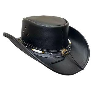 Sombreros Vaqueros Personalizados de Estilo Occidental, Nuevo Diseño para Uso Diario, Sombrero de Cuero Genuino para Hombre con Logotipo Personalizado - Product Image 3