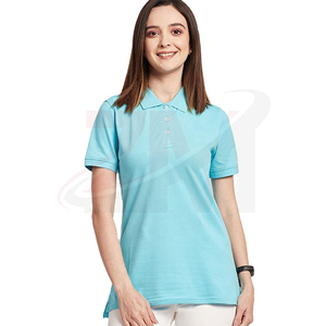 เสื้อโปโลแขนสั้นผู้หญิง ผ้าฝ้ายปิเก้ 100% เนื้อผ้าถักแบบมีเท็กซ์เจอร์ ซักแบบไบโอ นุ่ม ไม่เป็นขุย ระบายอากาศได้ดี เสื้อโปโลลำลองแบบสมาร์ท - Product Image 5