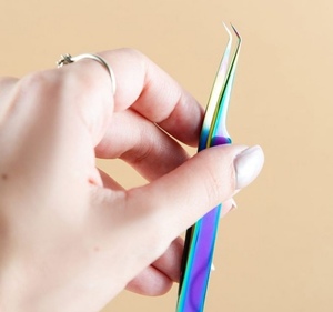 Pince à épiler pour extensions de cils de haute qualité, en acier inoxydable, précision, durabilité, anti-magnétique, résistant aux acides, outils à dents lisses, ensemble d'outils - Product Image 4