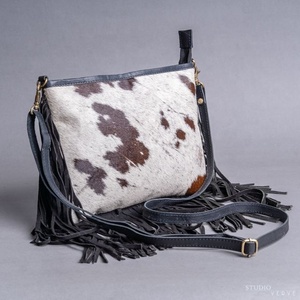 Hair On Hand Tooled Leather Turquoise Cowboy Hat Crossbody Bag Western Floral Genuine Leather Shoulder Fringe Purse For Women's - Product Image 5