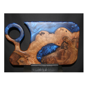 Planche à découper en résine époxy brillante et bois, pour couper fruits, légumes, viande, planche à découper artisanale en forme de rivière pour ustensiles de cuisine - Product Image 6