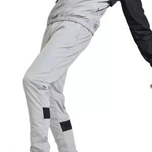 OEM Design 100% Nylon Windbreaker 2 Piece Color Block Jacket & Jogger Set Streetwear Nylon Windbreaker <b>Tracksuit</b> for Men - Product Image 4