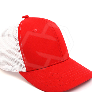 Gorra Trucker de Malla Roja y Blanca de 6 Paneles, Transpirable, Impermeable, con Contraste de Color, Unisex, para Deportes al Aire Libre, para Todas las Temporadas - Product Image 6