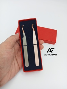 Professional Rose Gold Tip Eyelash Tweezers Coffee Nude Color Collection Japanese Stainless Steel Custom Logo Lash Tweezer - Product Image 4