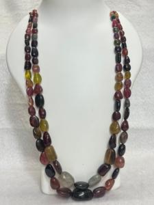 Tourmaline Plain Tumble Smooth <b>Beads</b> Strand-<b>Red</b>/Pink/Yellow/Green/Black/Gray Colors for Jewelry Making - Product Image 5
