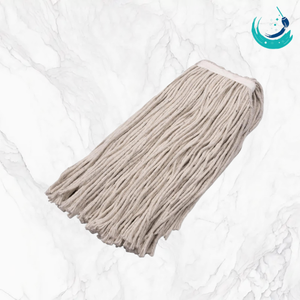 KSR Premium White Cotton Cut End Mop Head 5 Ply Yarn with 1 Inch Wide Top Band Self-Wringer Durable Rectangular Shape - Product Image 3