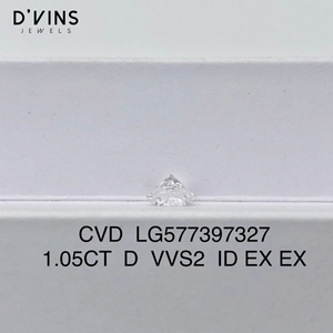 เพชร D'VINS JEWELS 1.05 กะรัต D VVS2 CVD เพชรเลี้ยงในห้องปฏิบัติการ ทรงกลมเจียระไนแบบบริลเลียนท์  นำเข้าจากเมืองสุราษฎร์ สำหรับทำเครื่องประดับ - Product Image 5