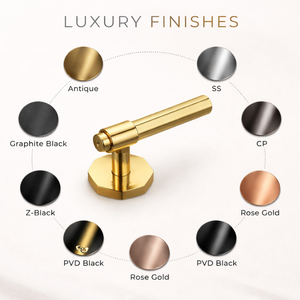 Premium Designer Marble Door <b>Handle</b> Set | Mortise Stainless Steel Antique,Black,Graphite & Gold Finish for Modern Interior Doors - Product Image 5