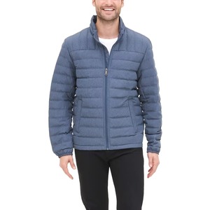 Blouson matelassé d'extérieur pour homme, style urbain, idéal pour l'hiver, de qualité supérieure, avec fermeture éclair résistante, col montant et logo frontal - Product Image 1