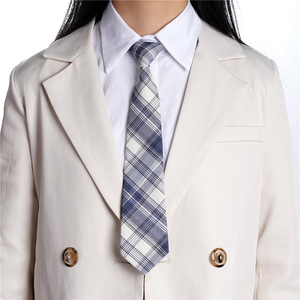 <b>Boy's</b> Pre-Tied Plaid Necktie School Uniforms Adjustable Strap Zipper Neck <b>Tie</b> For Graduation Students - Product Image 6