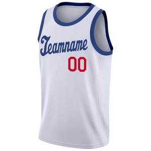 Fournisseur de vêtements de sport de basketball personnalisés, maillots de basketball sans manches en mesh imprimés par transfert thermique, polyester à séchage rapide, uniforme d'équipe - Product Image 3