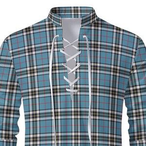 Chemise Ghillie écossaise haut de gamme pour homme, motif tartan Anderson, style Jacobite, à lacets, faite sur mesure - Product Image 5