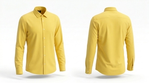 Chemise habillée à manches longues avec logo personnalisé, chemise formelle boutonnée, coupe ajustée, chemise de travail de bureau décontractée pour les affaires - Product Image 5