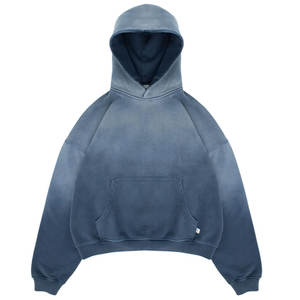 Sudadera con Capucha Vintage para Hombre, Estilo Oversize, Hombros Caídos, Bolsillos Canguro, Lavado Ácido, Tejido Grueso, Ideal para Invierno - Product Image 5