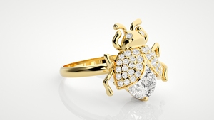 Bague de mariage en or 14 carats de qualité supérieure, coupe ronde, bijoux fins, bagues élégantes, bague avec diamant de laboratoire de 2 carats, bijoux fins sur mesure - Product Image 2