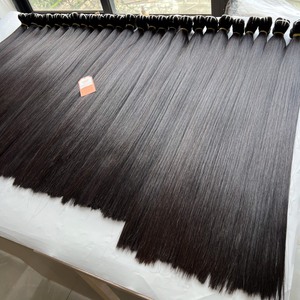 Extensions de cheveux vierges vietnamiens 100% humains, qualité 12A, lisses, cuticules alignées, double trame machine, compatibles avec la dentelle HD - Product Image 2