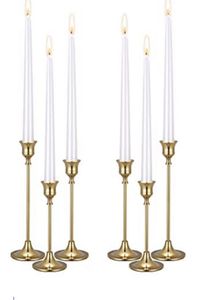 Candelero Decorativo para Mesa de Comedor, Diseño de Lirio de Agua en Metal Dorado, Portavelas de Metal Chapado en Oro de Calidad Deluxe - Product Image 3