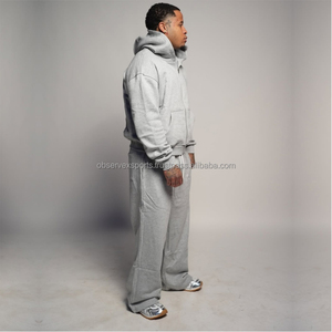 Conjunto de Sudadera con Capucha y Pantalones Deportivos para Hombre, con Bajo sin Rematar, Diseño Gráfico con Logotipo Personalizado, Estampado 3D, Estilo Deportivo - Product Image 1