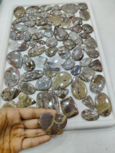 Jaspe Mariposa Australiano Natural, Cabujones Sueltos de Diferentes Formas y Tamaños, Gemas Hechas a Mano, Certificadas por Terceros de NK GEMS - Product Image 2