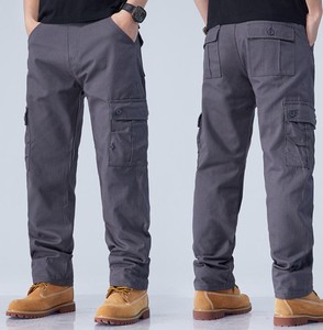 Pantalon cargo homme décontracté en coton 100% léger et écologique, coupe droite, multi-poches, grande taille, nouvelle collection, vente flash - Product Image 4
