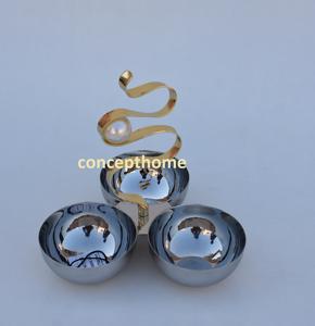 Bol à dattes au design palmier arabe, style Moyen-Orient, en métal et bois, durable, écologique, pour la maison et la cuisine - Product Image 3