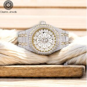 Charm_Jewels Luxury Stainless Steel <b>Watch</b> Tonneau Case 38mm Analog Quartz Movement Hollow Out Dial Sapphire Crystal Women's - Product Image 1