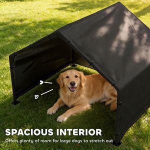 Cuccia per Cani da Esterno con Tettoia, Tenda per Animali Domestici per Razze Piccole, Medie e Grandi, Riparo Ombreggiato per Cani Realizzato in Tela Cerata - Product Image 6