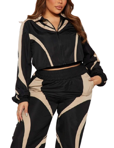 Survêtement coupe-vent personnalisable pour femme, respirant, grande taille, imperméable, en tissu mémoire de nylon, couleur unie, pour l'été - Product Image 6