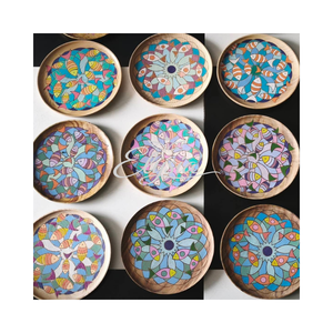 Plateau en bois artisanal avec imprimé chat coloré, plat de service décoratif, ornement de décoration intérieure en bois naturel, cadeau pour la cuisine et la salle à manger - Product Image 3