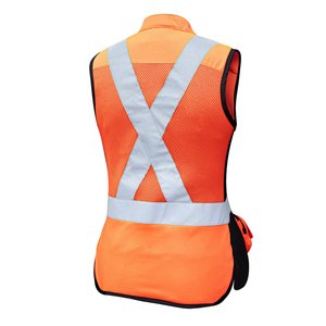 Gilet de sécurité haute visibilité pour hommes, 100 % polyester, pour l'été, détection des aiguilles, vente en gros - Product Image 4