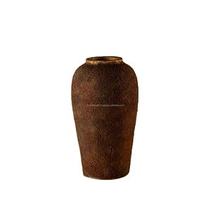 Wabi Sabi Style Brown Ceramic <b>Vase</b> Living Room Desktop for Modern Home Living Room Rustic Terracotta <b>Vase</b> - Product Image 2
