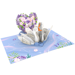 Tarjeta 3D Pop-Up para Parejas, Tarjeta de Felicitación Hecha a Mano con Tema de Amor, Tarjetas 3D Pop-Up, Manualidades de Papel con Diseño de Animales y Amor - Product Image 3