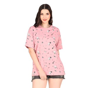 Ropa de Mujer, Camisetas Casuales de Verano con Estampado Digital, Cuello Redondo, Manga Corta, Corte Ajustado, Camiseta Informal de Bangladesh - Product Image 5