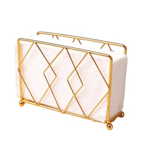 New Decorative Design Geometric Iron Napkin Holder With Matte <b>Black</b> Powder Coated Finished For Hotel Decor For Outdoor Decor - Product Image 2