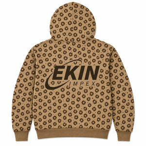 Fabricant OEM, sweat-shirt à capuche surdimensionné unisexe personnalisé de luxe, style streetwear hip-hop, fermeture éclair, motif rayé tigre - Product Image 2