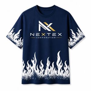 T-shirt en coton pour homme avec motif graphique effet vieilli motif flamme - Product Image 4